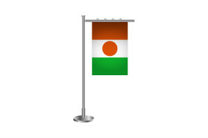 3d 尼日尔站立旗