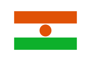 尼日尔国旗三角形矢量插图