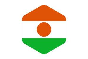 尼日尔国旗圆形六边形