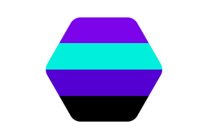 Alexigender性别流动个体旗帜矢量插图