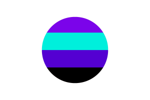 Alexigender性别流动个体旗帜矢量免费下载