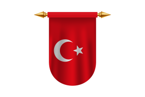 奥斯曼帝国国旗徽章矢量图像