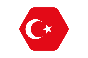 奥斯曼帝国国旗插图六边形圆形