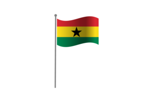 挥舞着加纳国旗