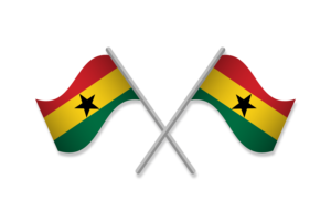 加纳国旗徽章矢量免费