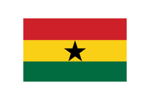 加纳国旗三角形矢量插图