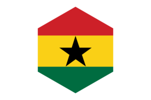加纳国旗六边形